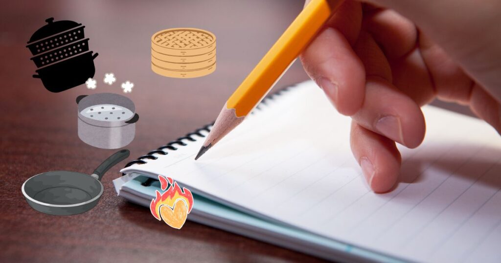 鉛筆をもって何かをメモしようとしている写真