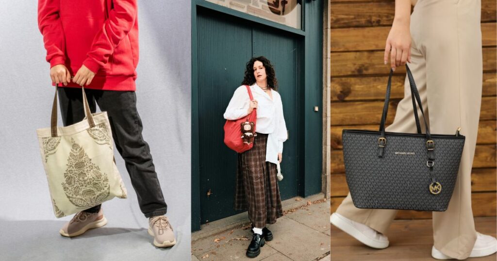 バッグを持った人物の写真