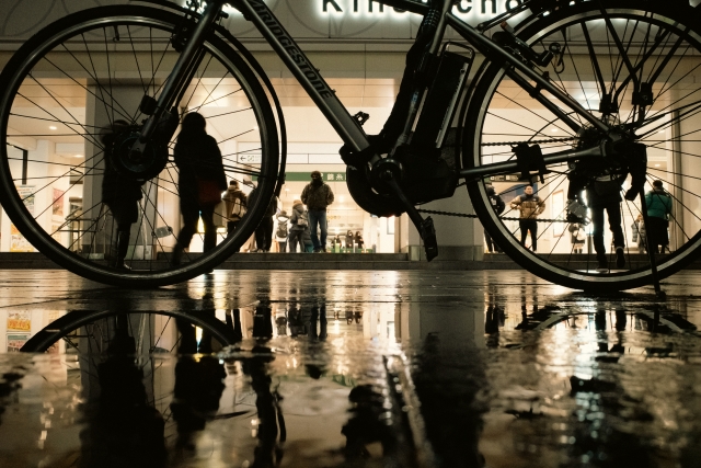 雨の日の自転車